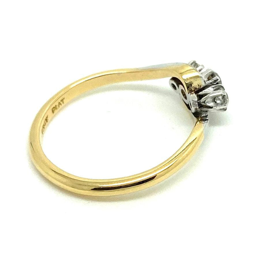Reserved - Vintage 1930s Platinum and Diamond 18ct Gold Ring
