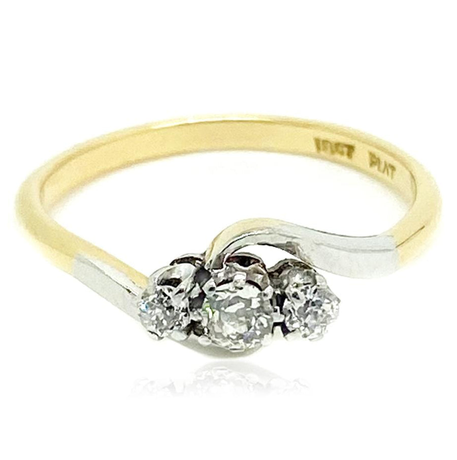 1930s Ring Vintage 1930s Platinum and Diamond 18ct Gold Ring
