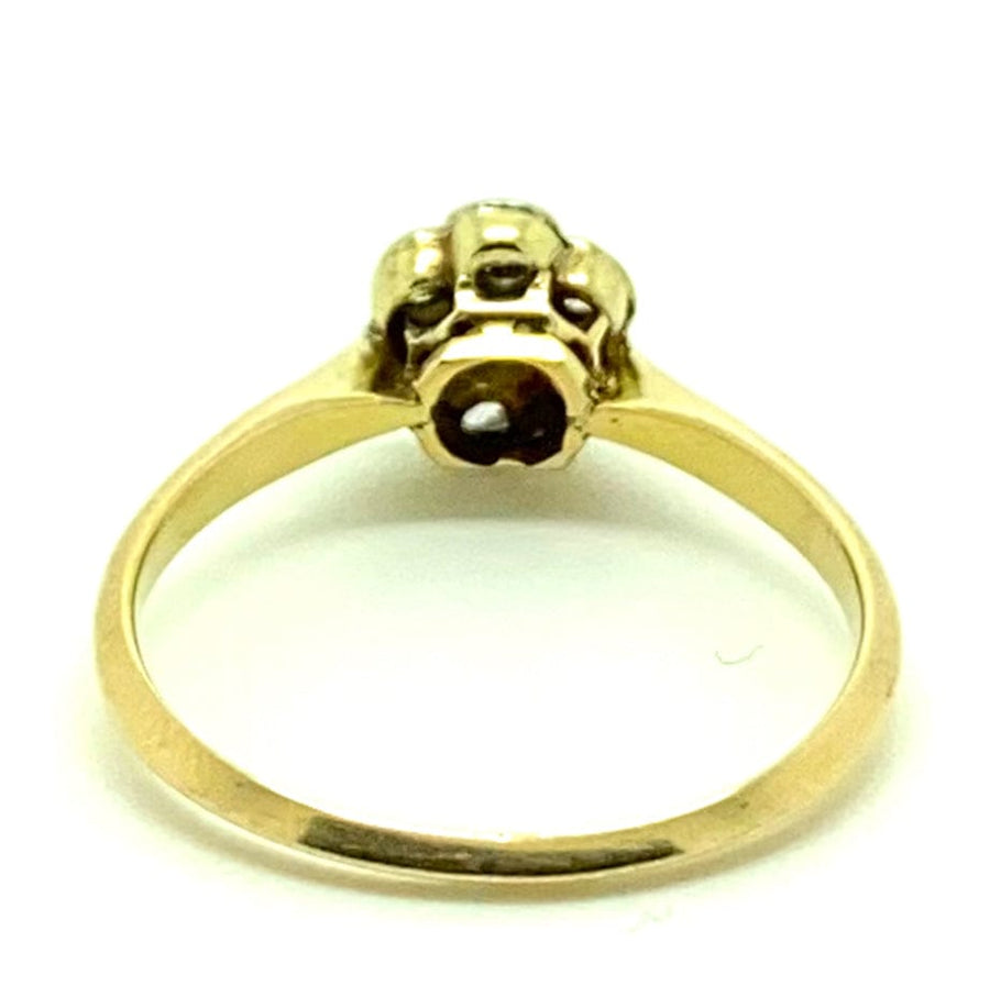 1930s Rings Vintage 1930s 18ct Gold Diamond Daisy Ring Mayveda Jewellery