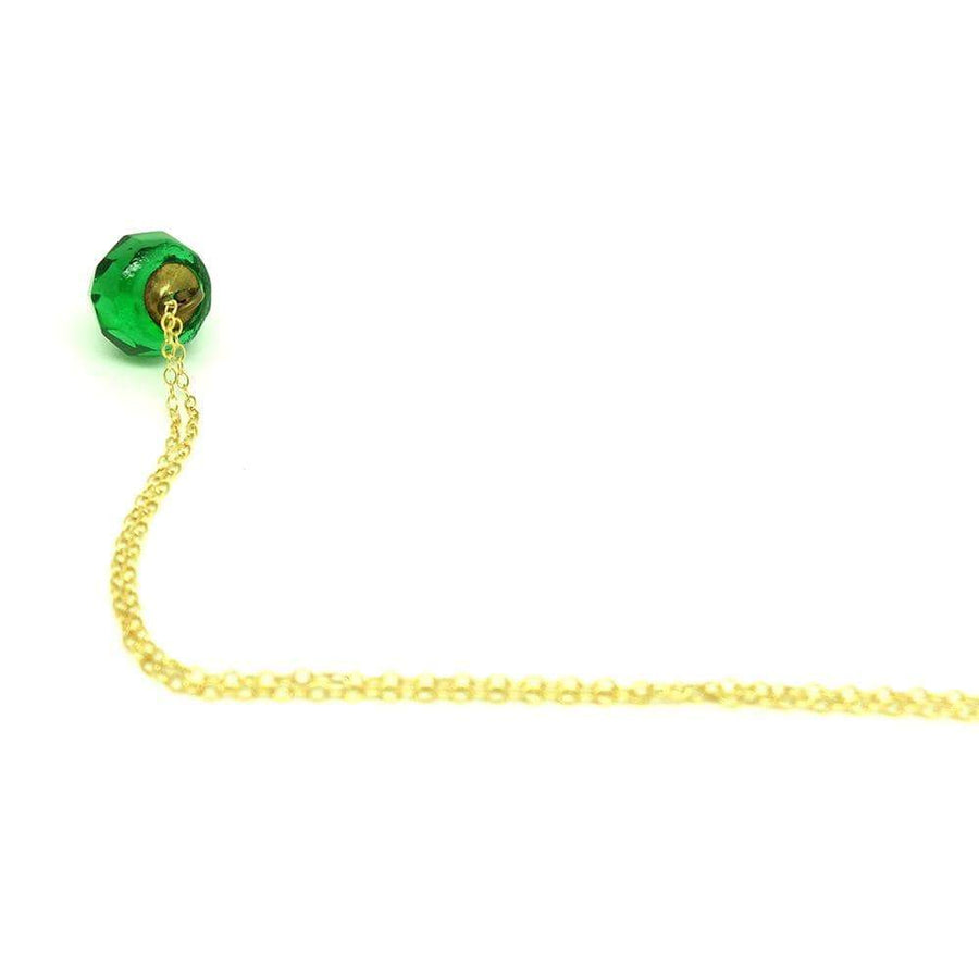 1940s Necklace Vintage 1940s Green Glass Drop Earrings