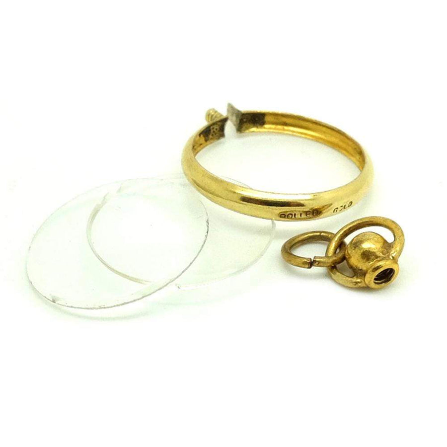 1940s Necklace Vintage 1940s Rolled Gold Glass Locket Necklace