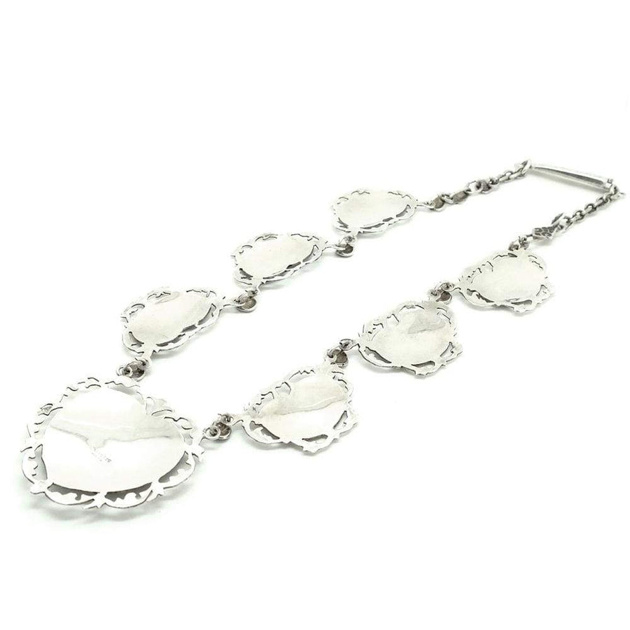 1940s Necklace Vintage 1940s Siam Silver Nielloware Necklace