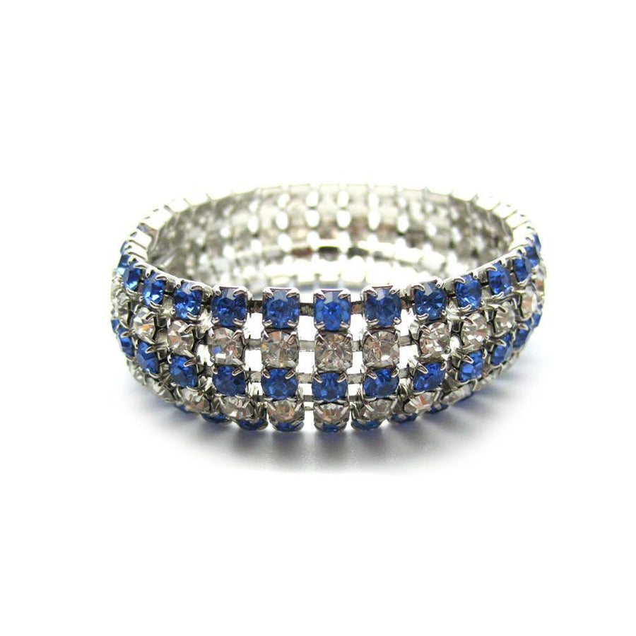 Vintage 1950s Blue Diamante Bracelet