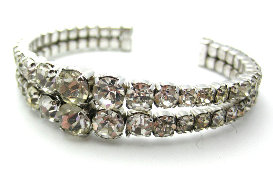 Vintage 1950s Diamante Cuff Bracelet