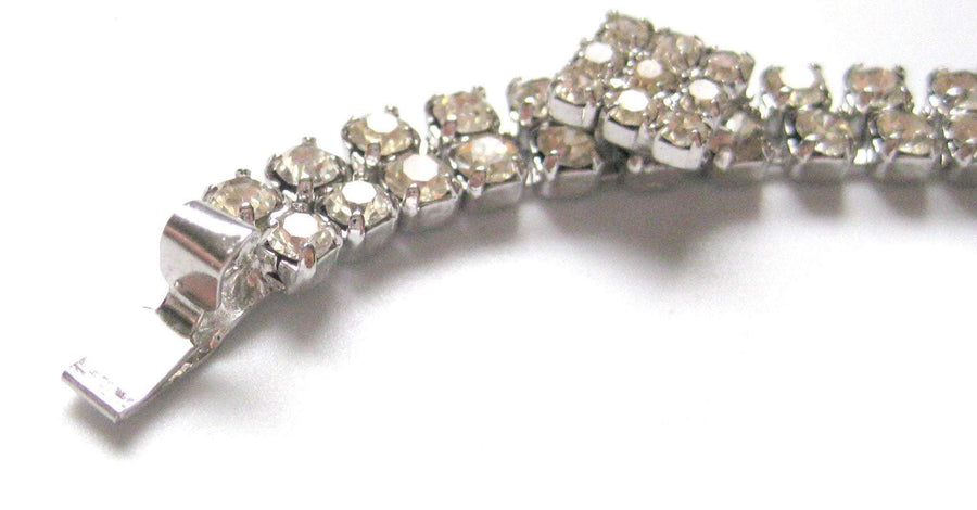 Vintage 1950s Diamante Double Bracelet