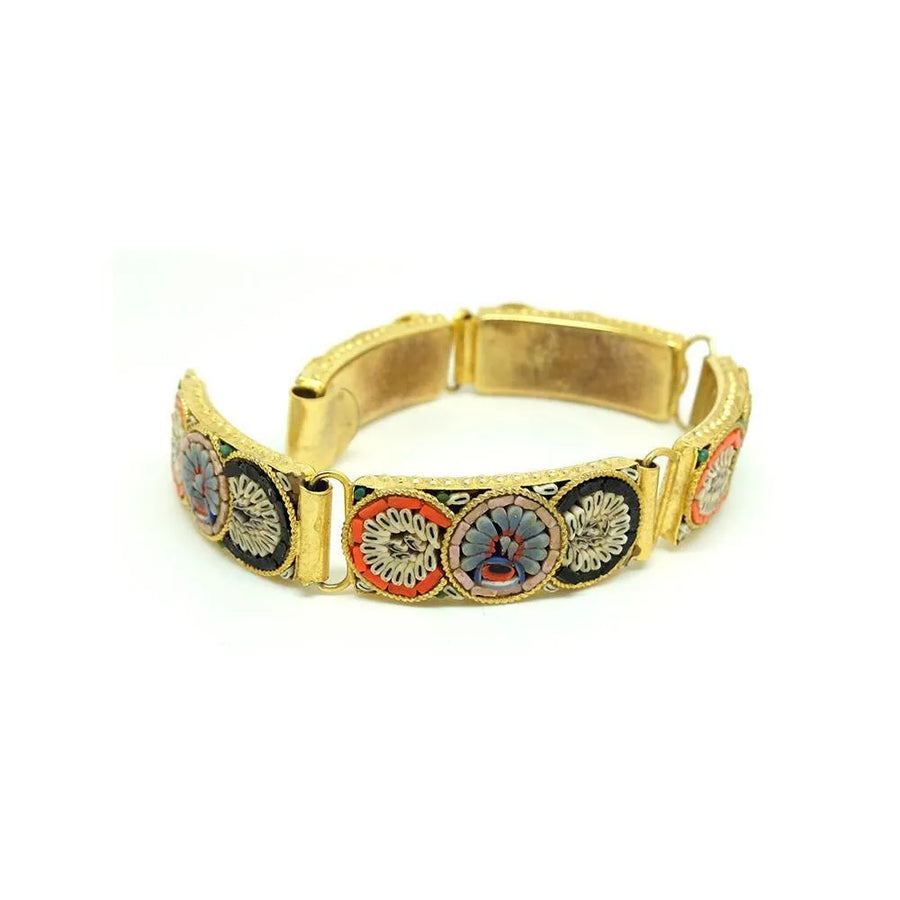Vintage 1960's Micro Mosaic Bracelet - Mayveda Jewelry