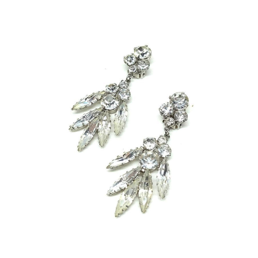Vintage 1950's Diamanté Drop Earrings