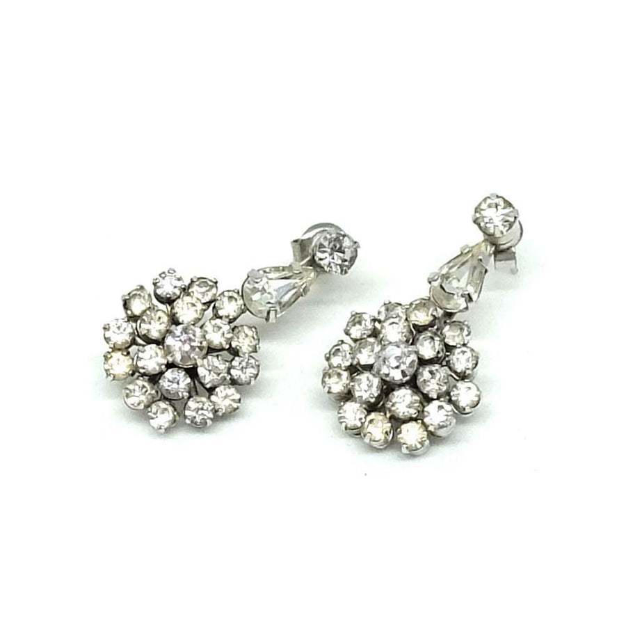 Vintage 1950's Diamante Drop Earrings