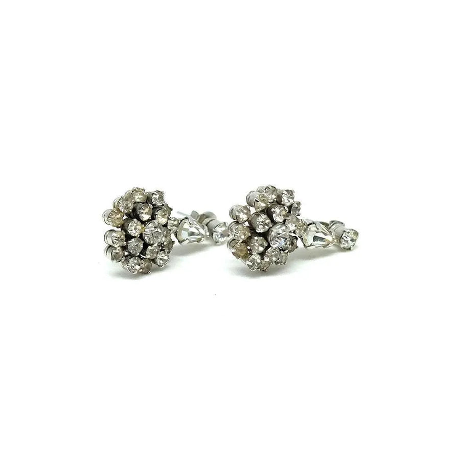 Vintage 1950's Diamante Drop Earrings - Mayveda Jewelry