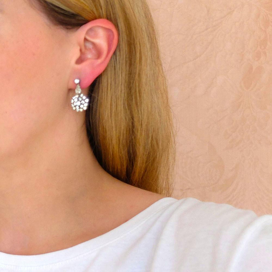Vintage 1950's Diamante Drop Earrings