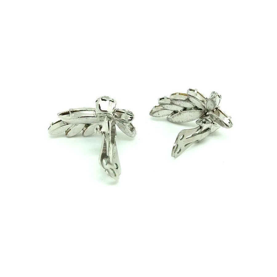 Vintage 1950s Diamante Clip on Earrings - Mayveda Jewelry