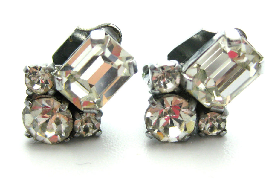 Vintage 1950s DiamantÌ_å© Clip earrings