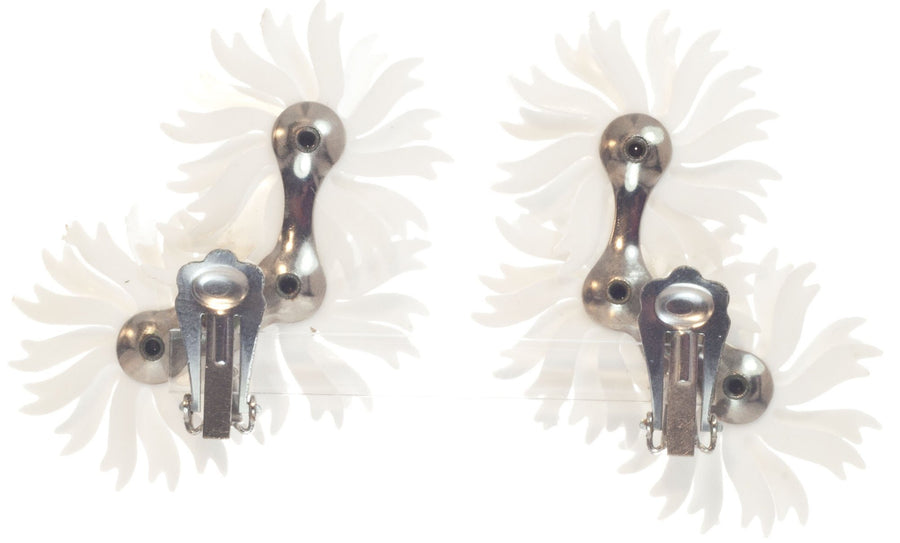 Vintage 1950s Flower Diamante Earrings