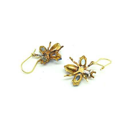 Vintage 1950s Glass Insect Earrings