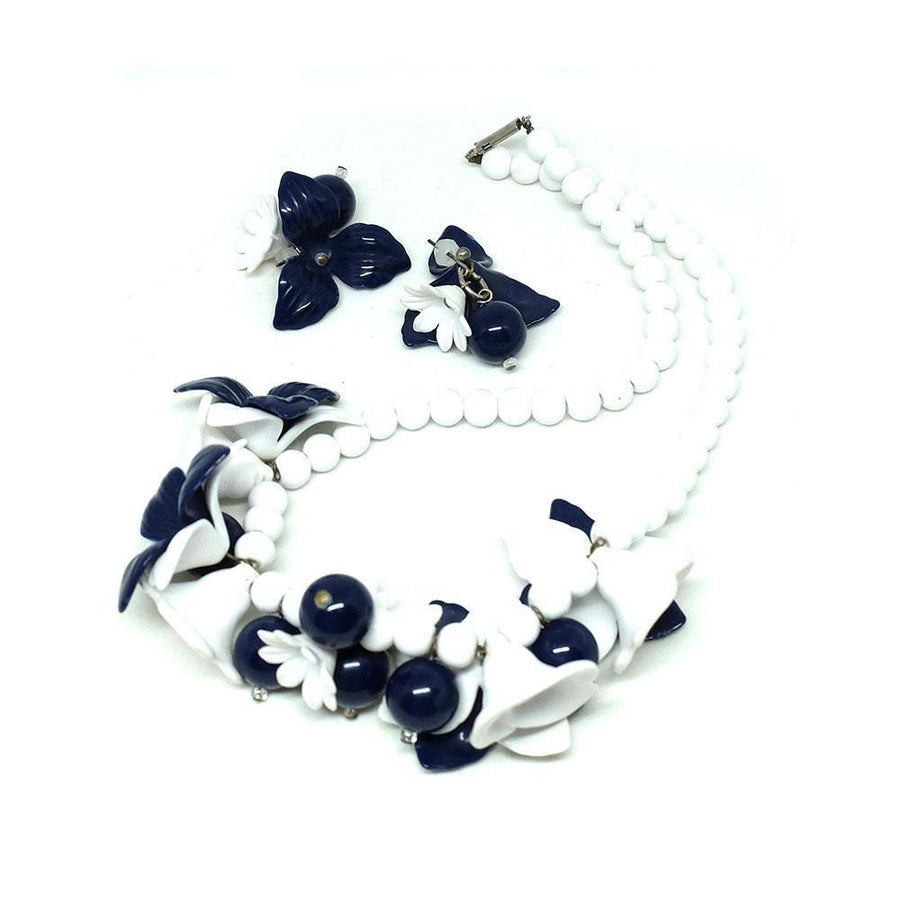 Vintage 1950s Garland Flower Necklace Set