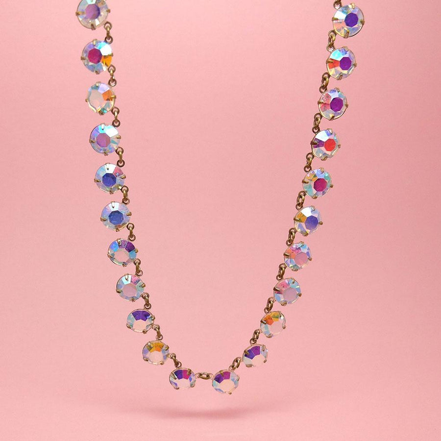 Vintage 1950's Aurora Borealis Choker Necklace