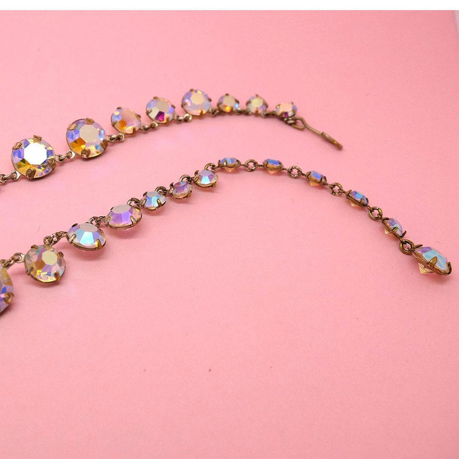 Vintage 1950's Aurora Borealis Choker Necklace