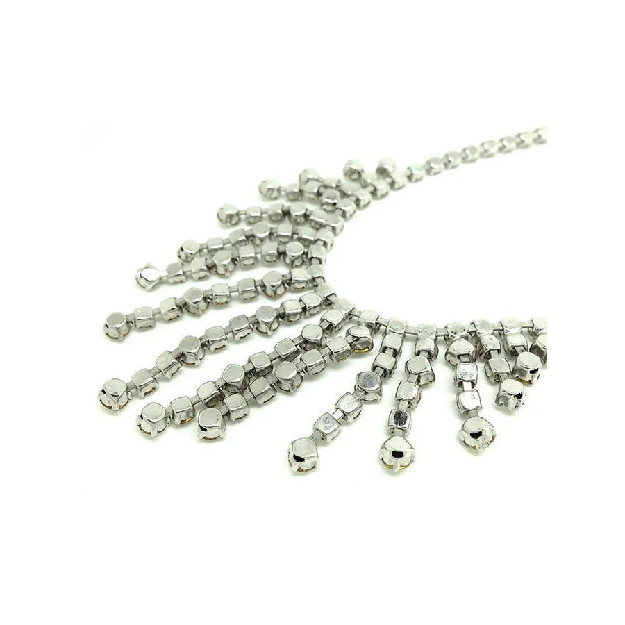 Vintage 1950's Diamante Drop Necklace - Mayveda Jewelry