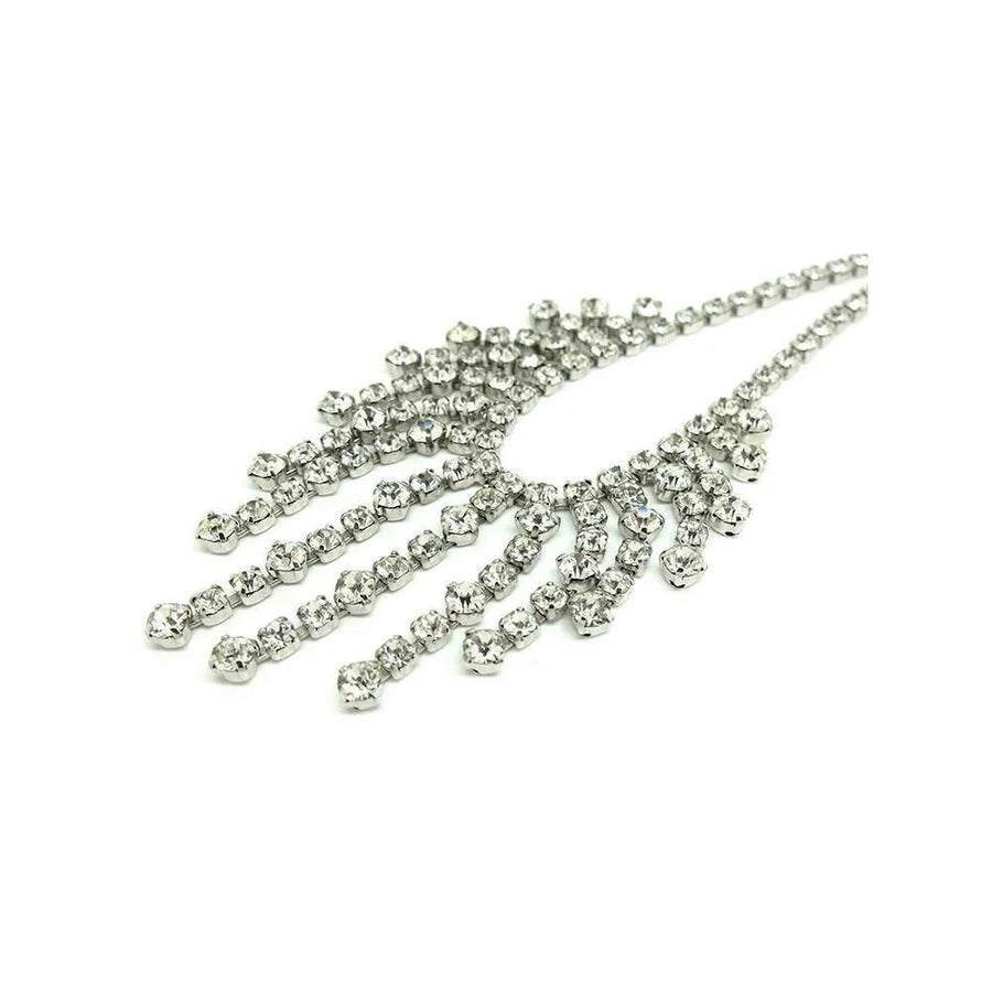Vintage 1950's Diamante Drop Necklace - Mayveda Jewelry
