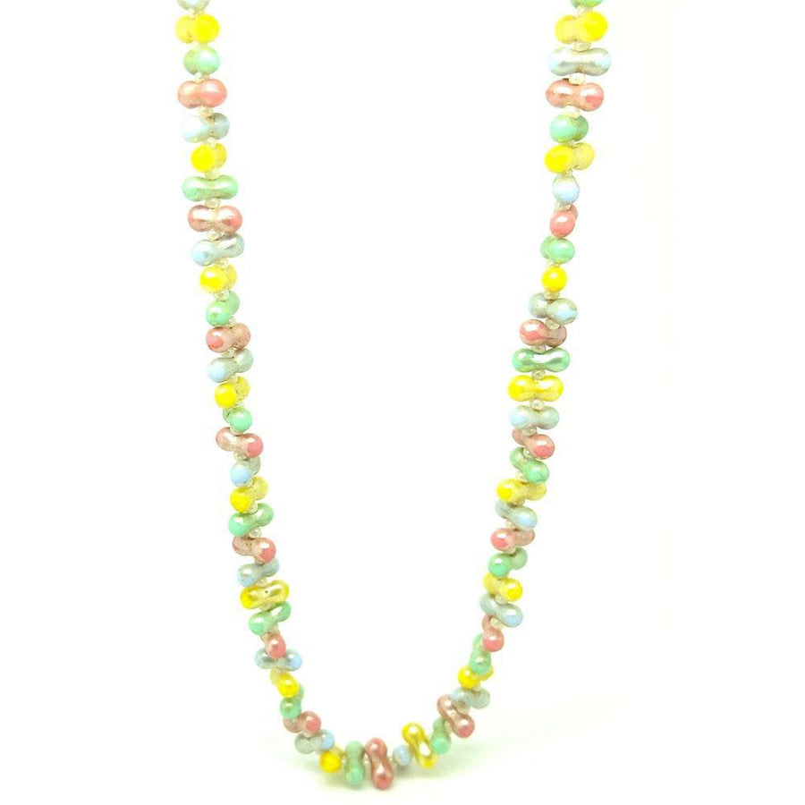 Vintage 1950s Pastel Beaded Necklace