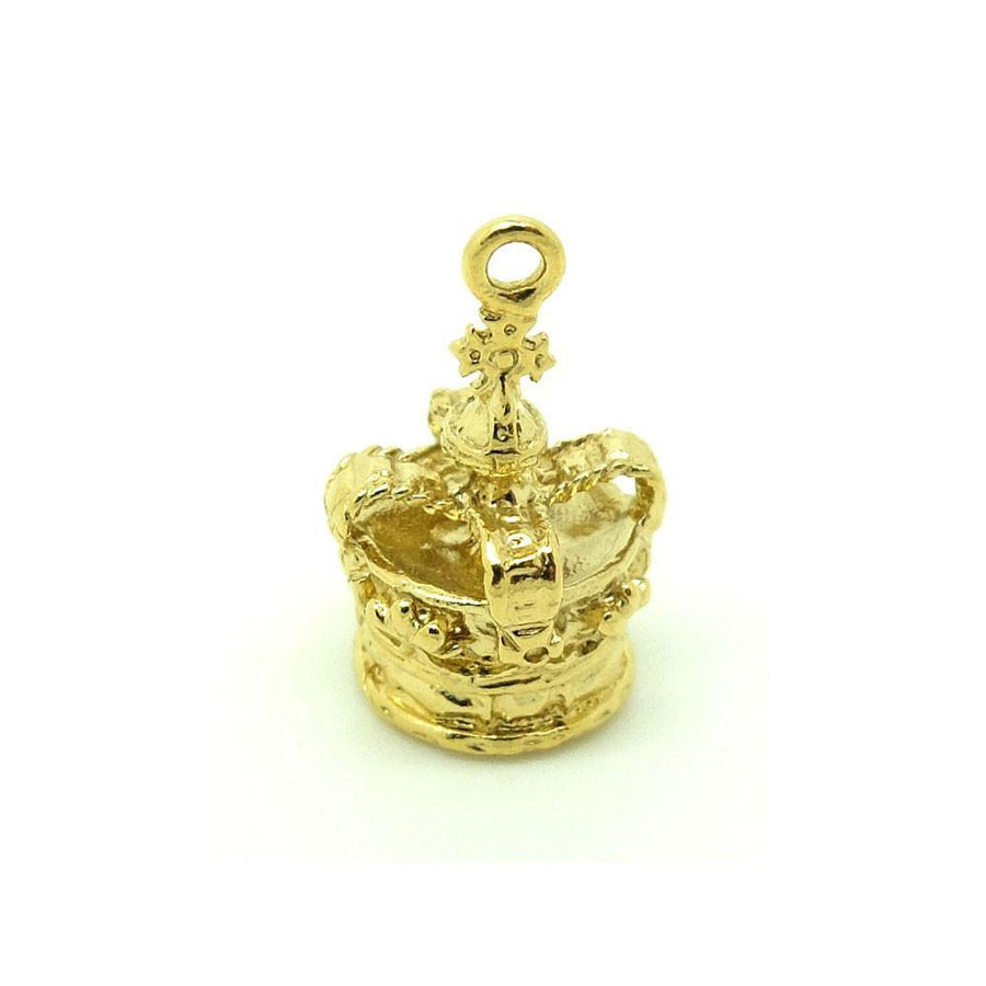 Vintage 1950s Royal Crown Charm Necklace