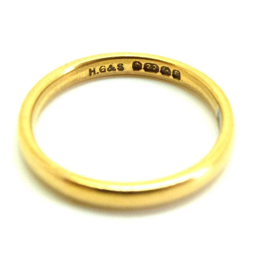 1950s Ring Vintage 1950s 22ct Gold Wedding Ring