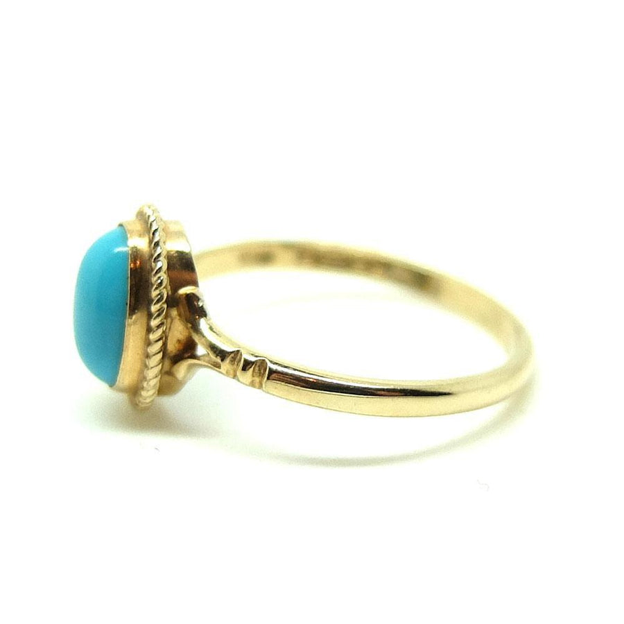 Vintage 1958 Turquoise 9ct Gold Ring