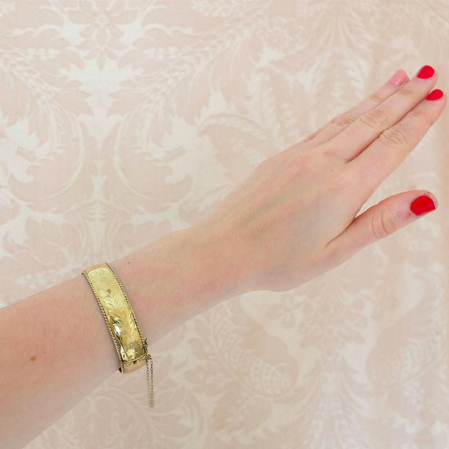 Vintage 1960s 9ct Rolled Gold Bangle Bracelet