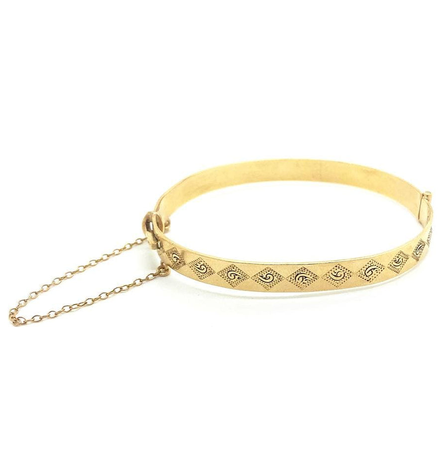 Vintage 9 Carat Rolled Gold Bangle Bracelet 