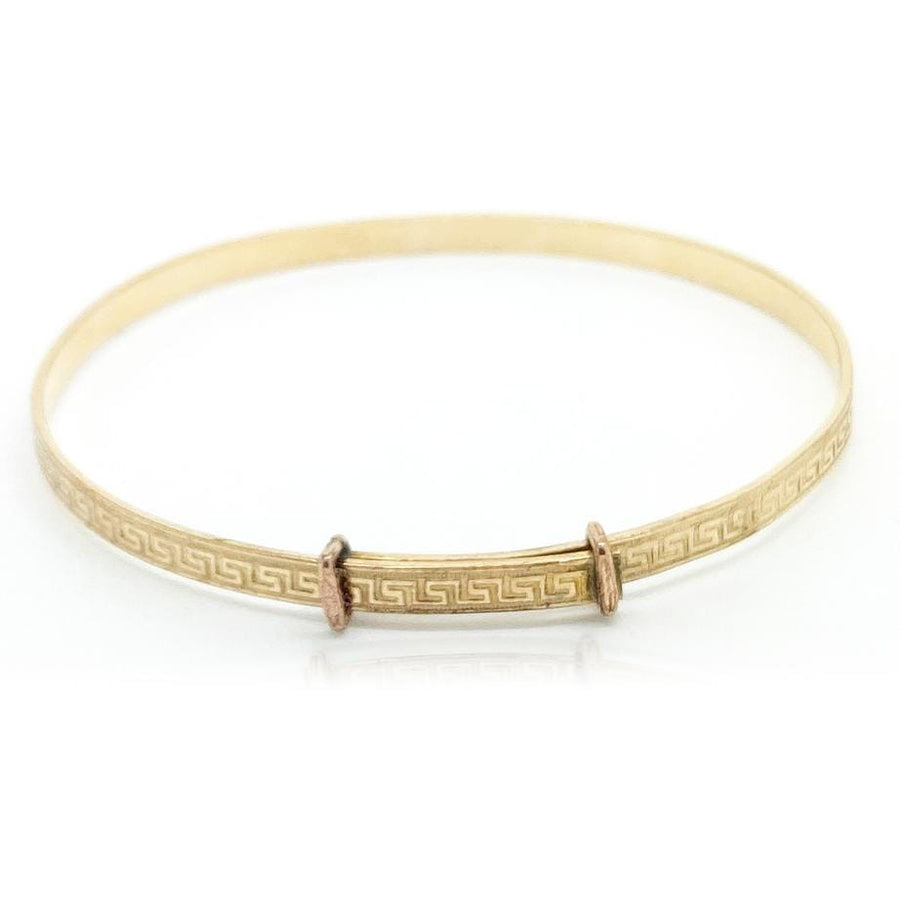 1960s Bracelet Vintage 1960s 9ct Rolled Gold Meander Bangle Bracelet
