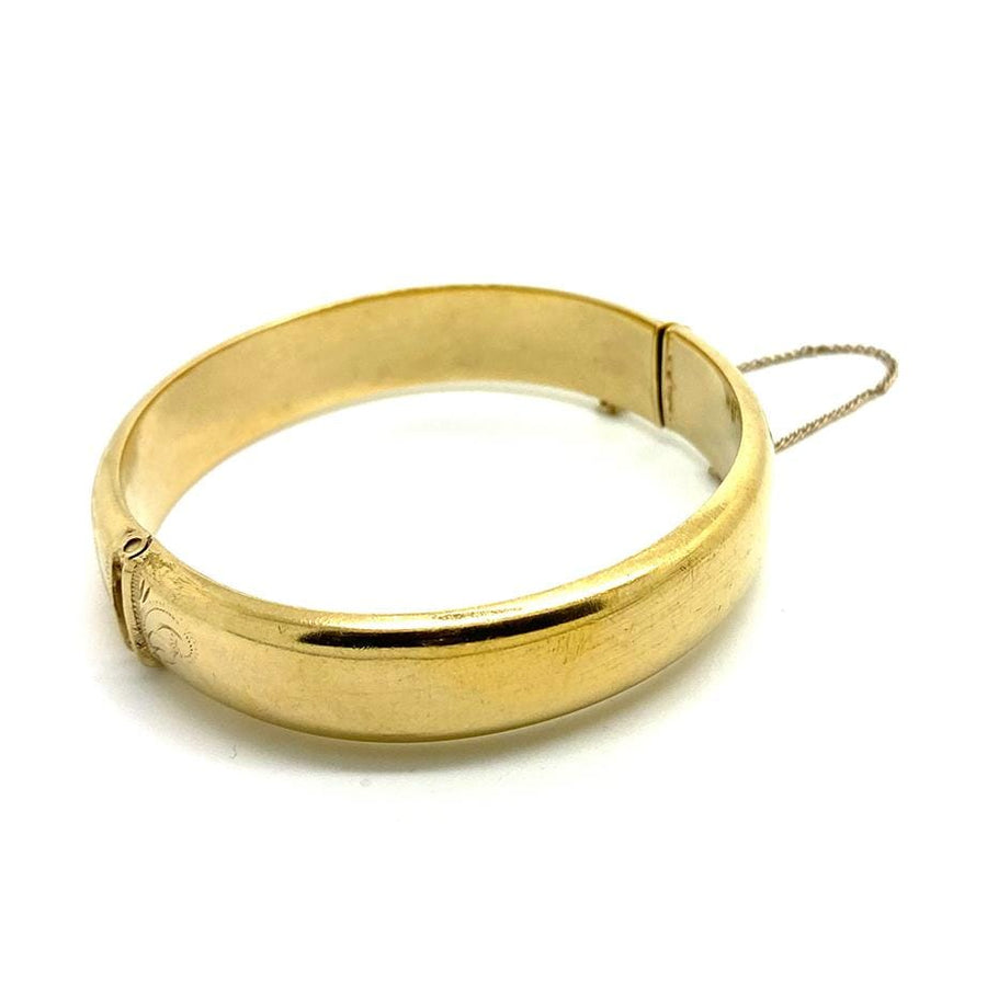 Bracelet jonc en or roulé vintage des années 1960