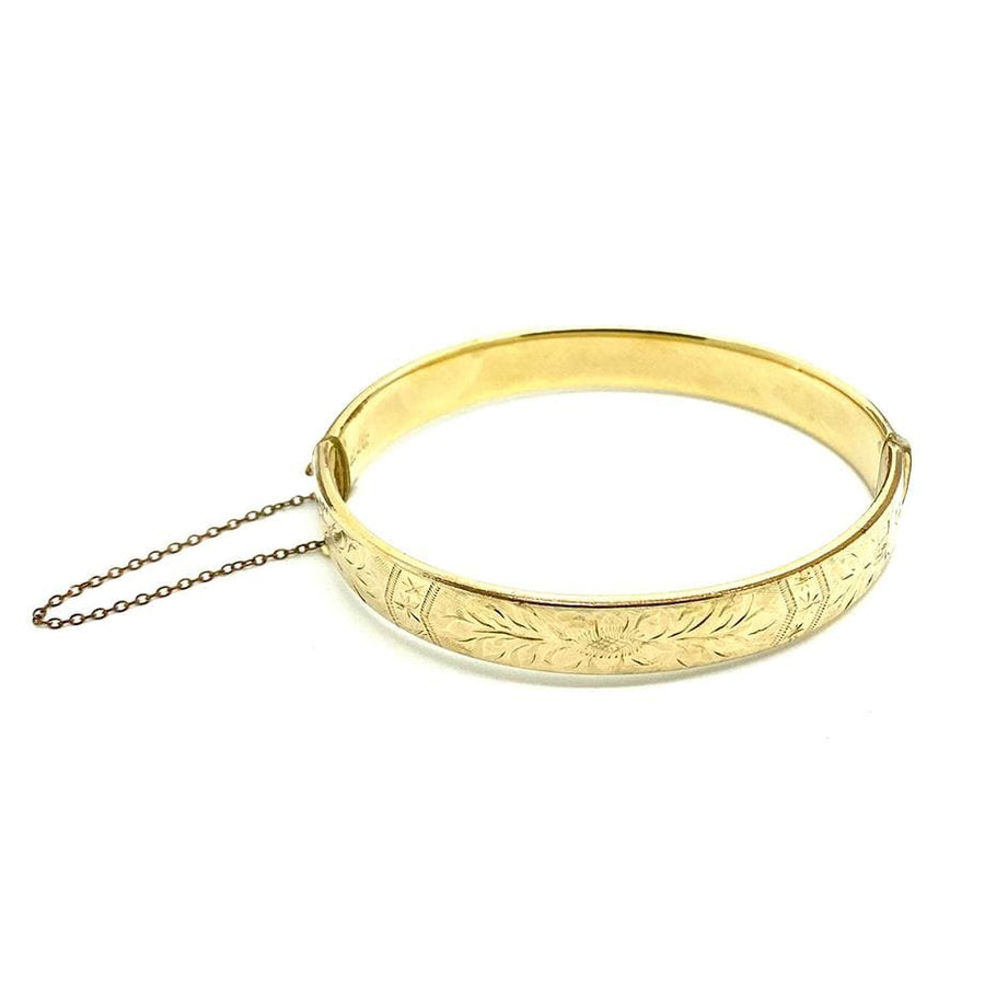 Vintage 1960s Rolled Gold Bangle Bracelet
