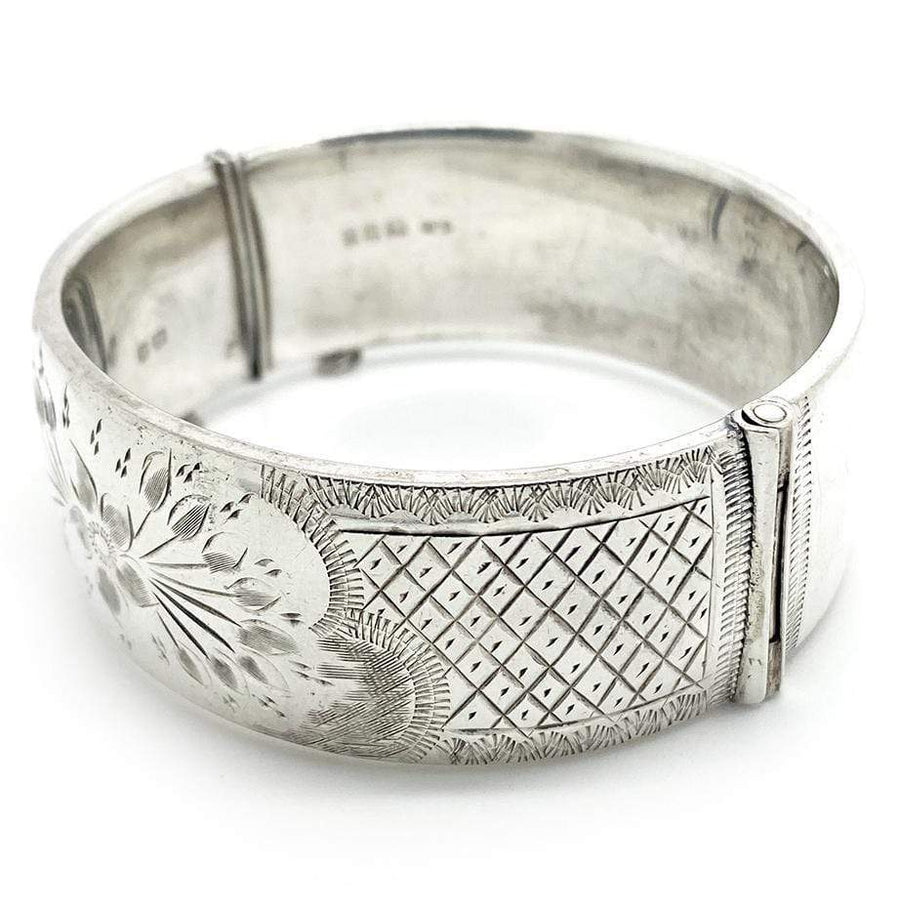 Antique silver bangle bracelet