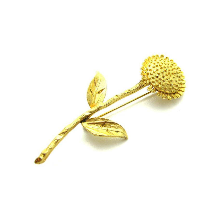 Vintage 1960's Gold Flower Brooch