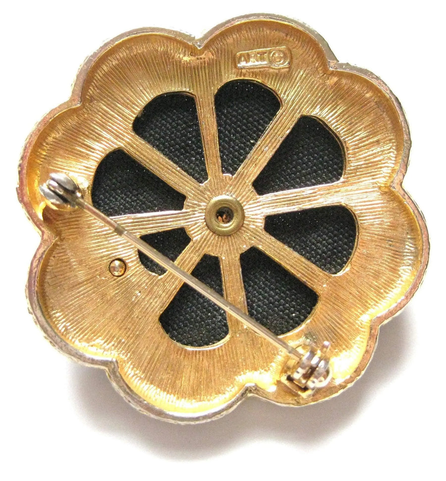Vintage 1960s Black Brooch by "ART" - Mayveda Jewelry