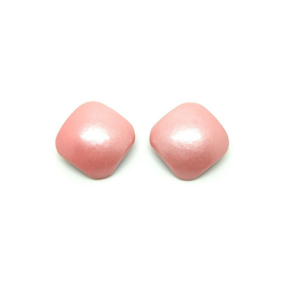 Vintage 1960's Pastel Pink Clip Earrings