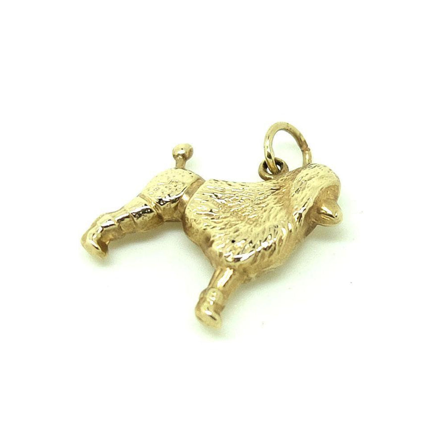 Reserved - Grace - Vintage 1960s 9ct Gold Poodle Dog Charm Necklace