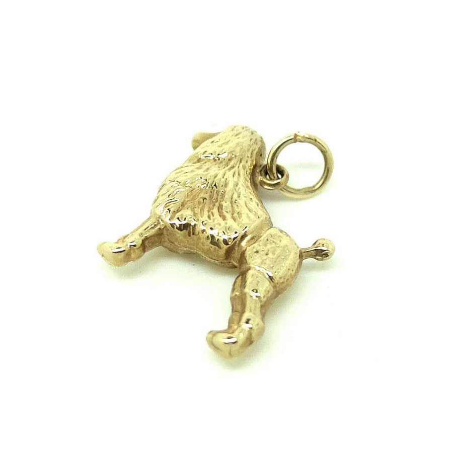 Reserved - Grace - Vintage 1960s 9ct Gold Poodle Dog Charm Necklace