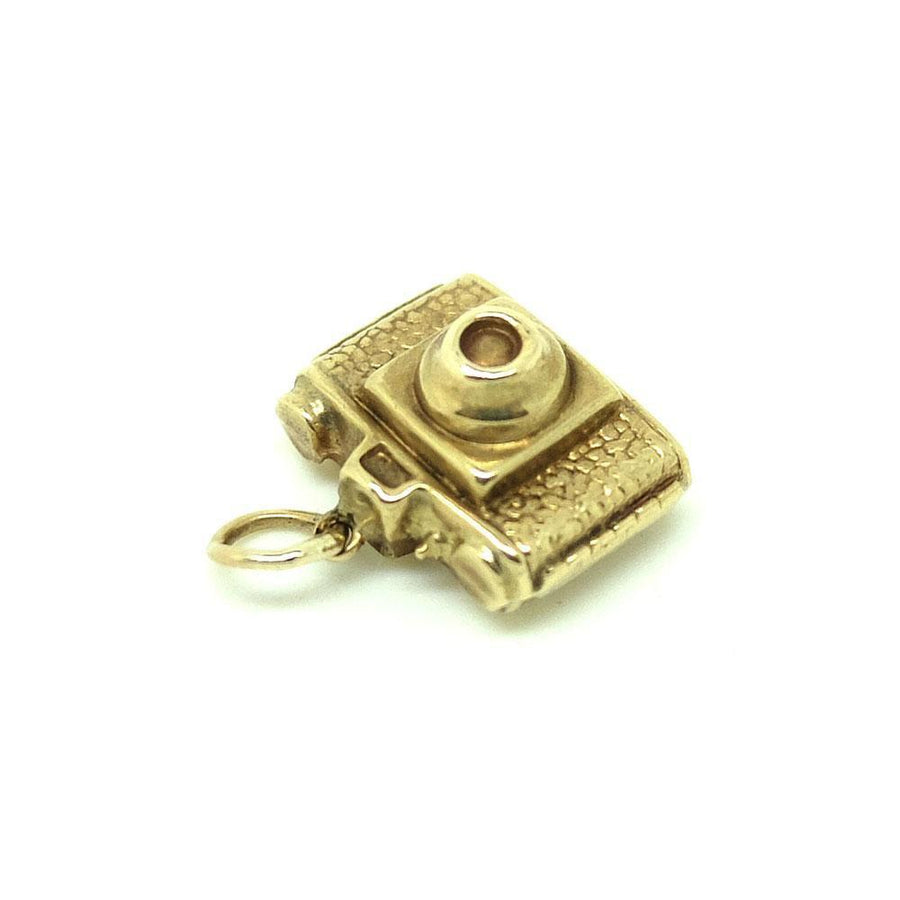 Reserved - Vintage 1960s 9ct Yellow Gold Camera Charm Necklace