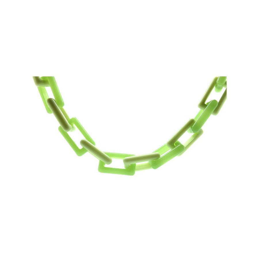 Vintage 1960's Neon Green Chain Necklace