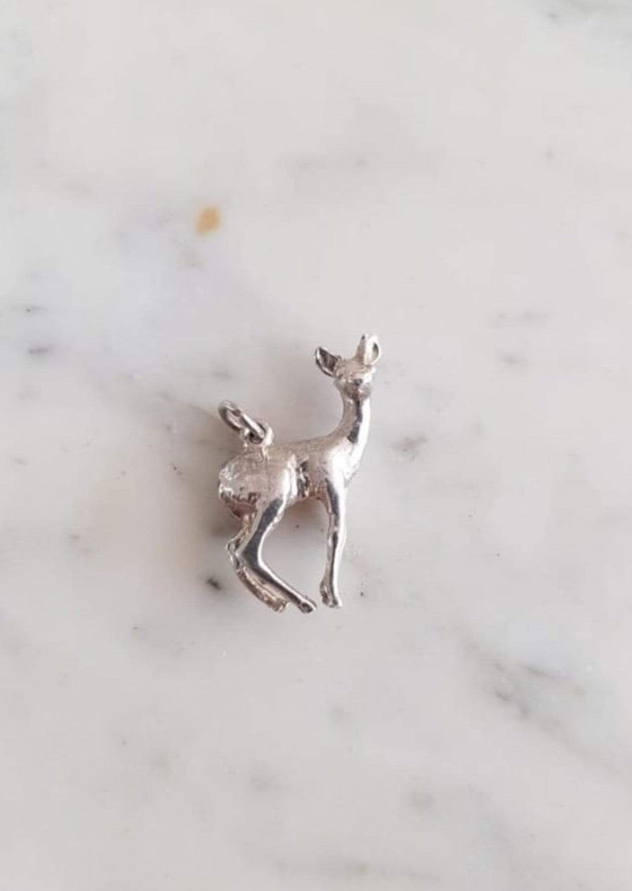 1960s Necklace Vintage 1960s 18ct Gold Plated Deer Charm