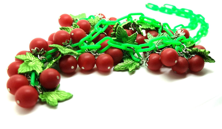 Vintage 1960s Red Berry Necklace