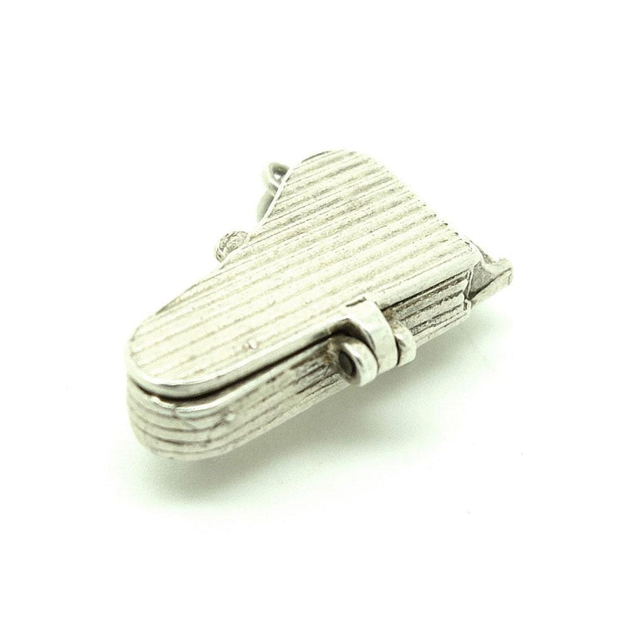 Vintage 1960s Sterling Silver Piano Charm Necklace