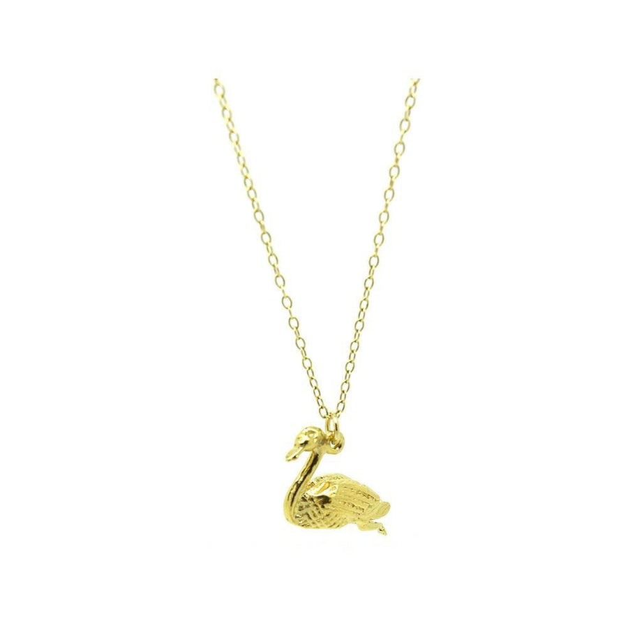 Vintage 1960s Swan Charm Necklace