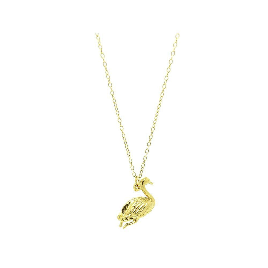 Vintage 1960s Swan Charm Necklace