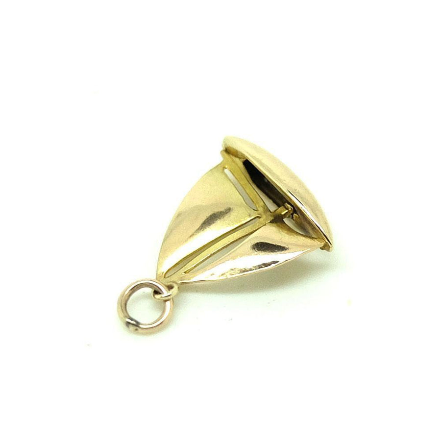 Vintage 1961 9ct Yellow Gold Sailing Charm Necklace