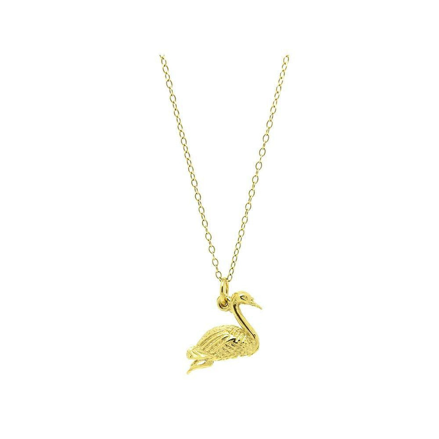 Vintage 1970s Swan Charm Necklace
