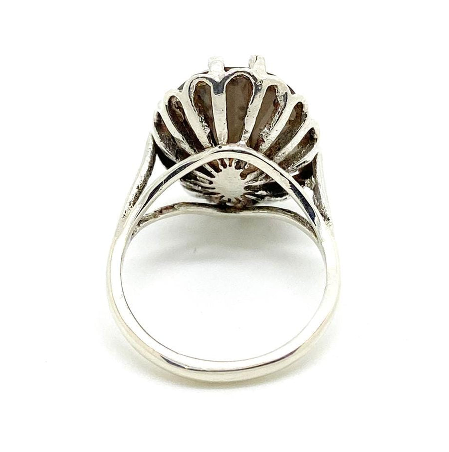 1960s Ring Vintage 1960s Smokey Quartz Silver Ring