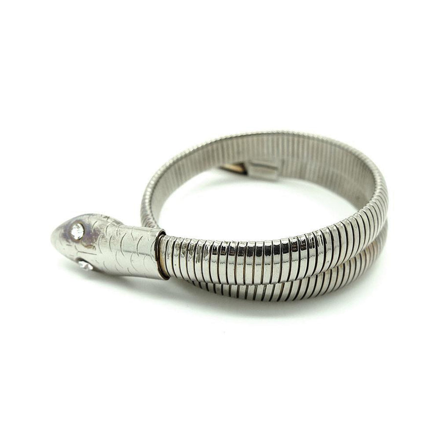 Vintage 1970s Omega Chain Snake Bangle Bracelet