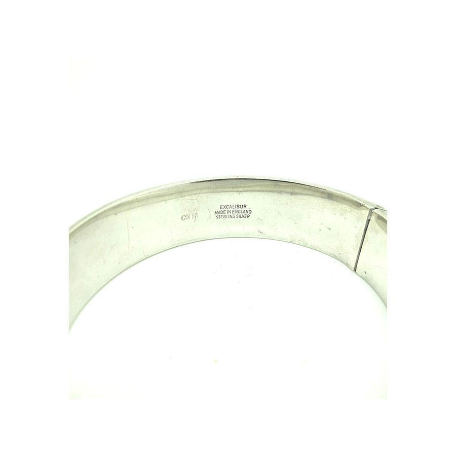Vintage 1972 Sterling Silver Engraved Bangle Bracelet